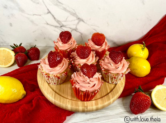 Just a Summer Thing: Fresh Lemon Cupcake with Homemade Lemon Curd Filling and Strawberry Lemon Buttercream