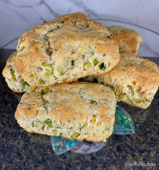 A Whole Brunch of Love: Scallion, Leek, Black Pepper, Sour Cream Biscuits